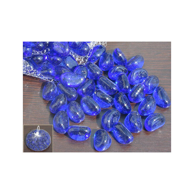 BLUE skleněné valouny/dekorační kameny