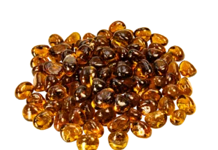 BROWN skleněné valouny/dekorační kameny