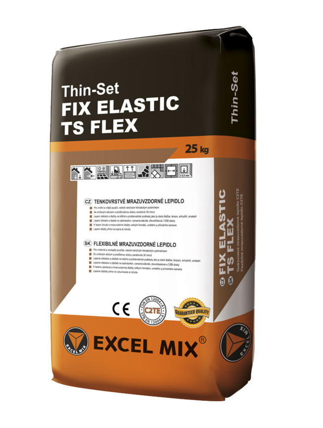 Flexibilní lepidlo EXCEL MIX Thin set FIX ELASTIC 25kg lepidlo na kámen