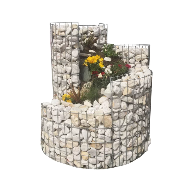 Gabionový šnek - prázdny koš