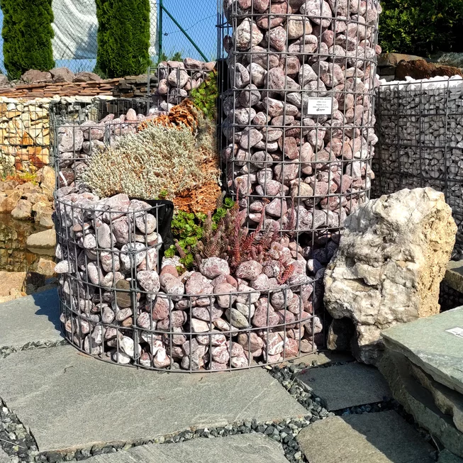 Gabionový šnek - prázdny koš