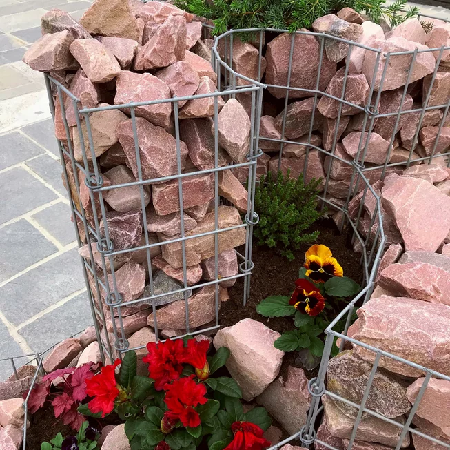 Gabionový šnek - prázdny koš