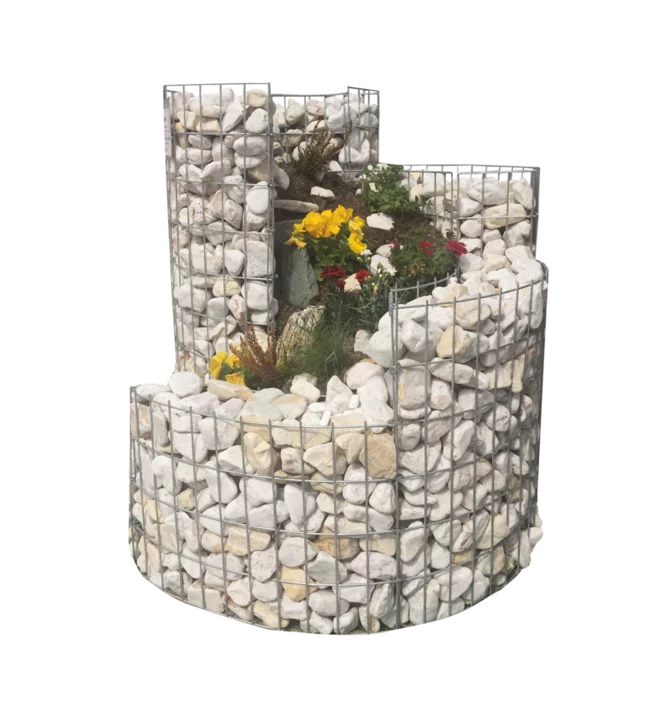 Gabionový šnek - prázdny koš