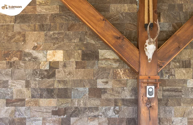 Gneis G55 kamenný cihličkový obklad