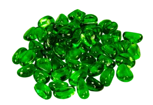 GREEN skleněné valouny/dekorační kameny