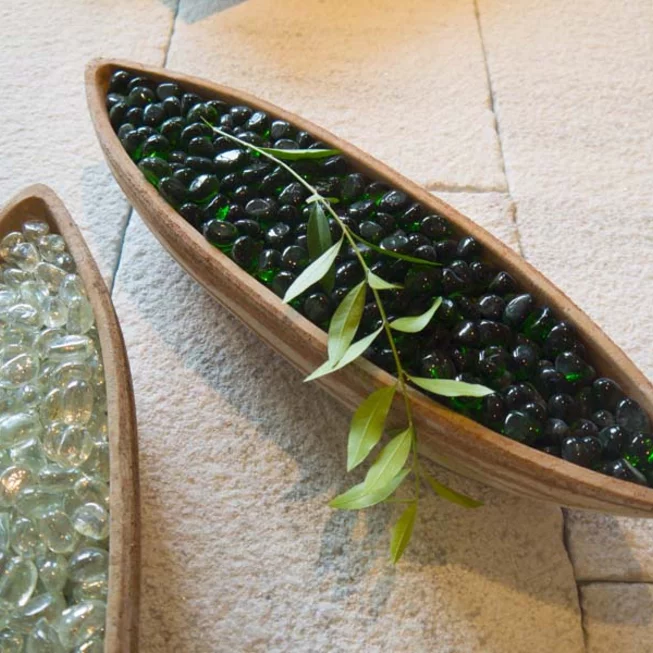 GREEN skleněné valouny/dekorační kameny