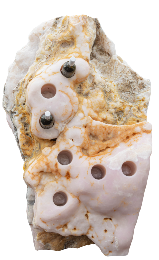 Onyx PINK WINE ROCK ART OX35 stojan na víno