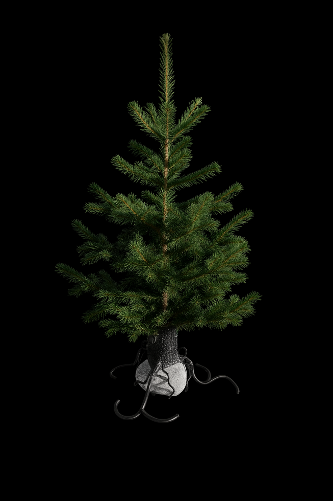 Stojan na stromeček s kamenem