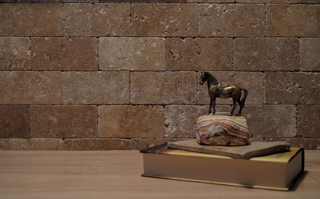 Travertin Antik COFFEE ATR55 kamenný cihličkový obklad