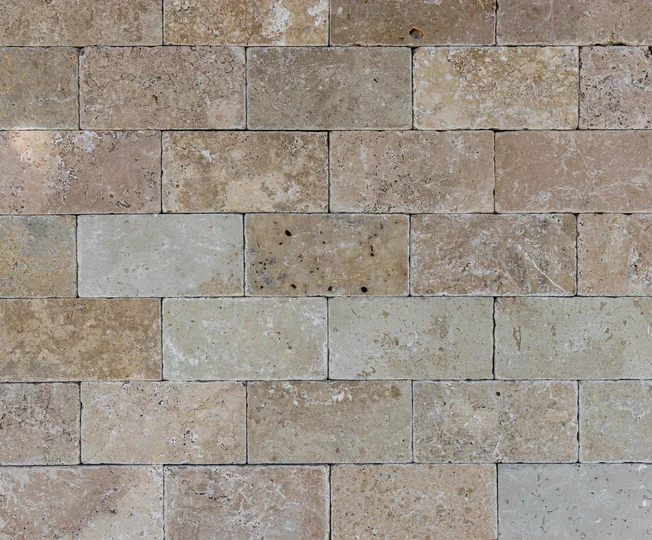 Travertin Antik COFFEE ATR55 kamenný cihličkový obklad