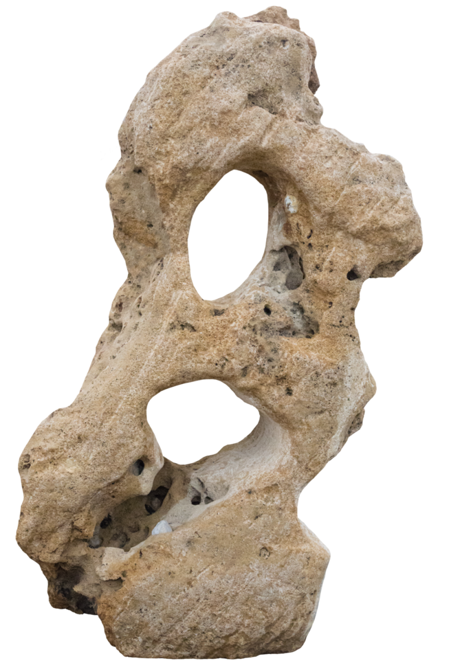 Travertin děravý TR51 podpílený solitérní kámen