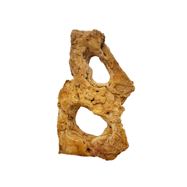 Travertin děravý TR51 podřezaný solitérní kámen