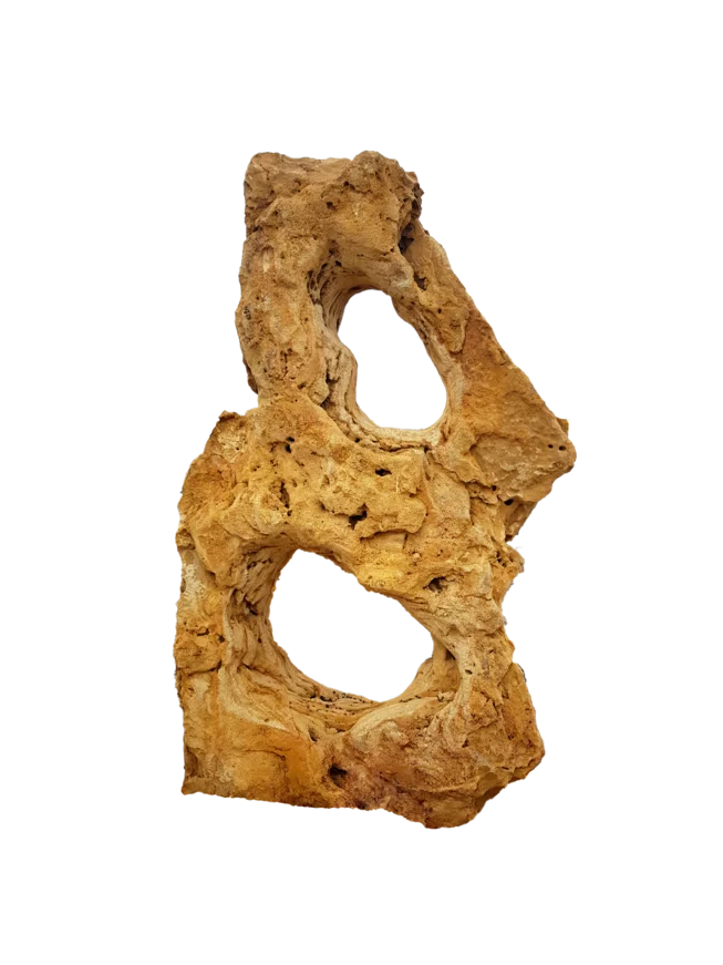 Travertin děravý TR51 podřezaný solitérní kámen