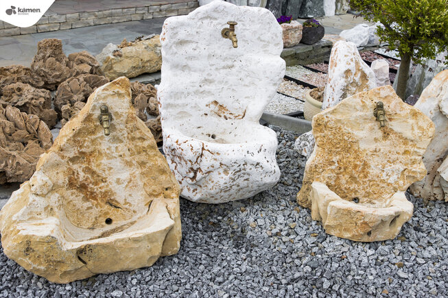 Travertin “M“ TR51 fontána z kamene/umyvadlo