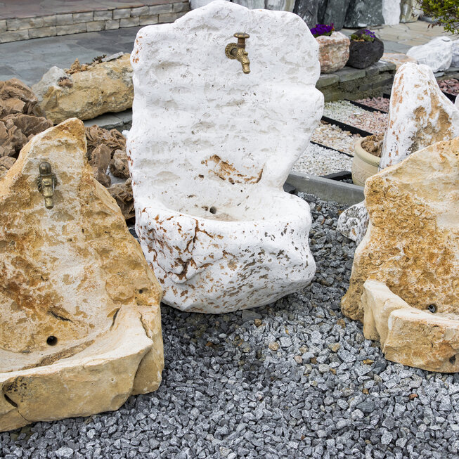 Travertin “M“ TR51 fontána z kamene/umyvadlo