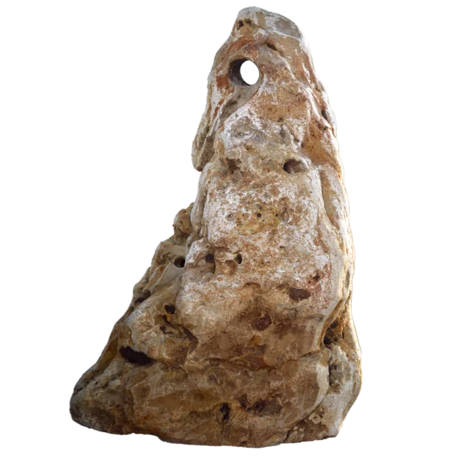 Travertin omílaný ATR22 podřezaný solitérní kámen