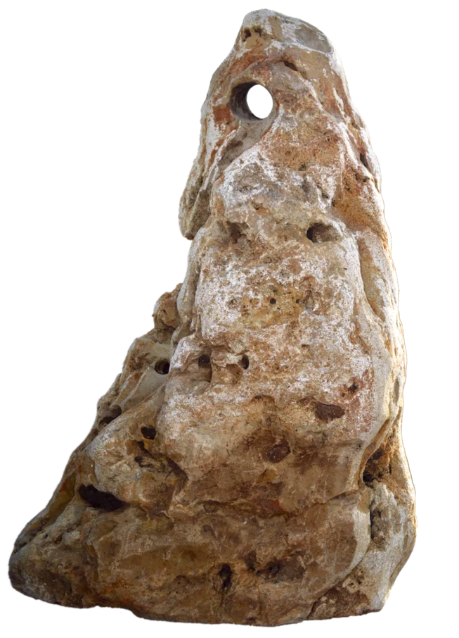 Travertin omílaný ATR22 podřezaný solitérní kámen