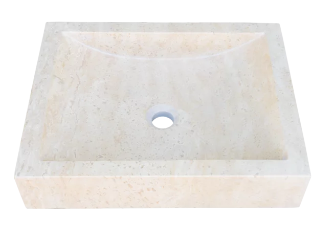 Travertin umyvadlo hranaté TR22