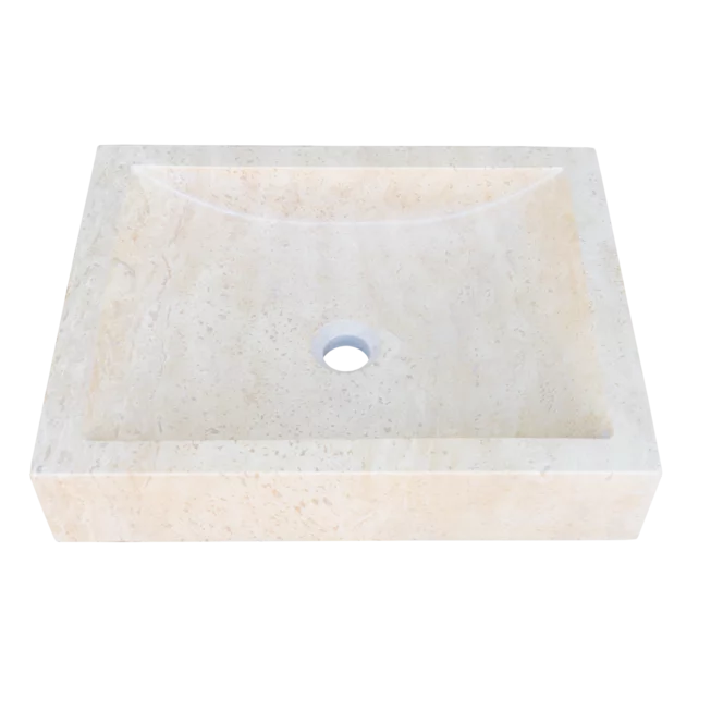 Travertin umyvadlo hranaté TR22