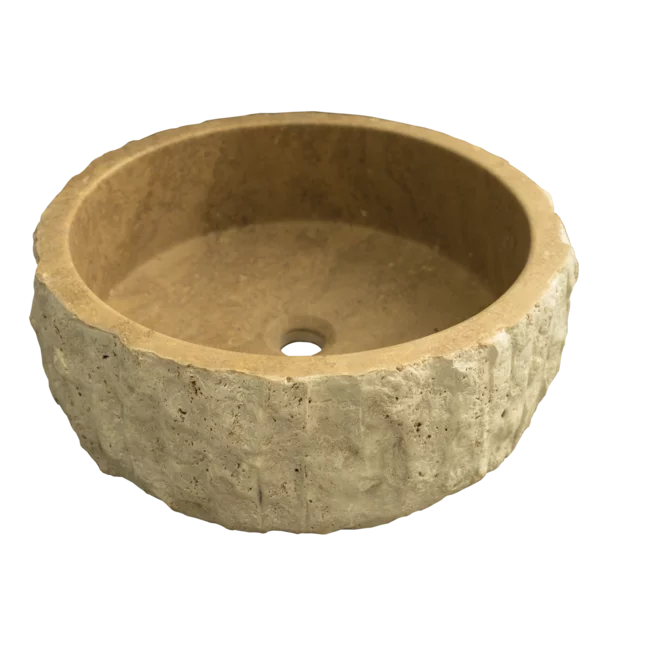 Travertin umyvadlo NATURA COFFEE TR55