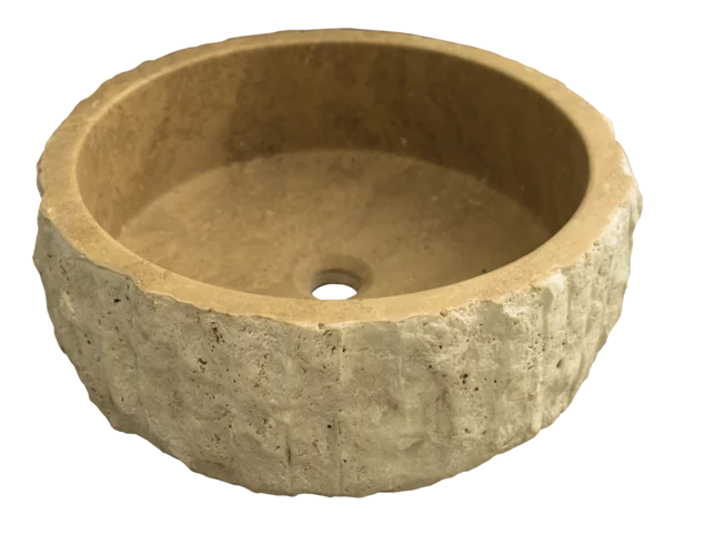 Travertin umyvadlo NATURA COFFEE TR55