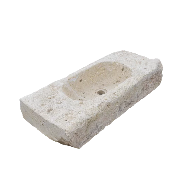 Travertin umyvadlo TR51 s odkládacím prostorem