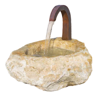 Travertin vana “S“ TR51 fontána z kamene/umyvadlo