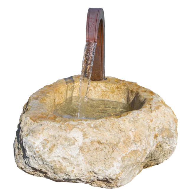 Travertin vana “S“ TR51 fontána z kamene/umyvadlo