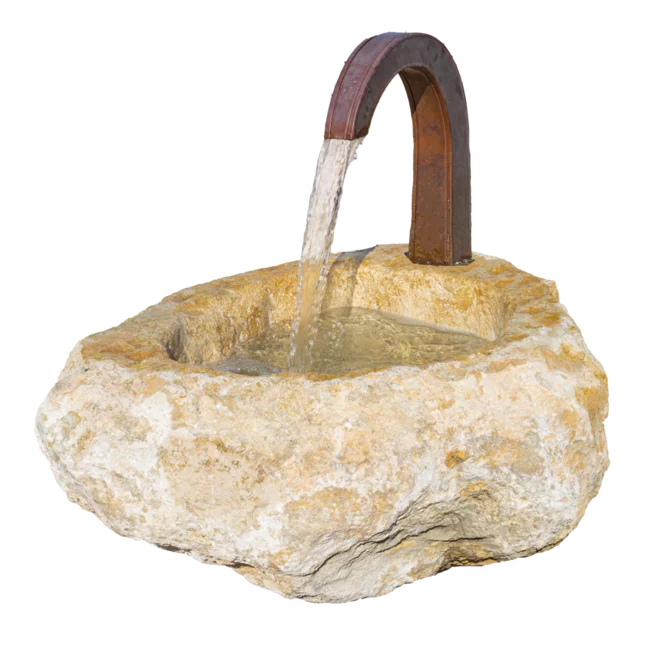 Travertin vana “S“ TR51 fontána z kamene/umyvadlo