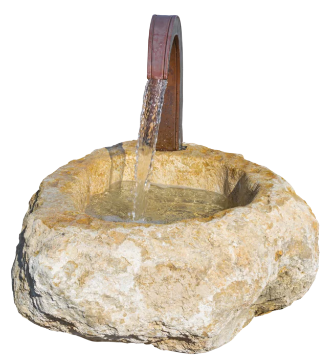 Travertin vana “S“ TR51 fontána z kamene/umyvadlo