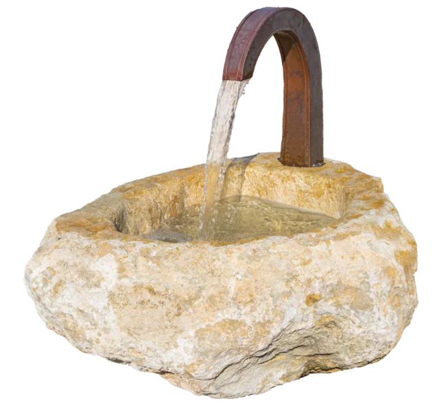 Travertin vana “S“ TR51 fontána z kamene/umyvadlo