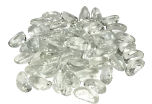 WHITE skleněné valouny/dekorační kameny