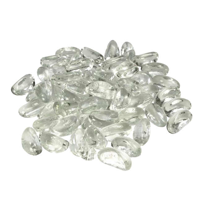 WHITE skleněné valouny/dekorační kameny